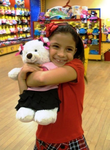 Sophia and her new bear